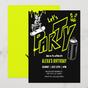 Invitation Grafitti skateboard street art