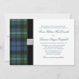 Invitation Graham de Montrose Ancien Mariage celtique Tartan