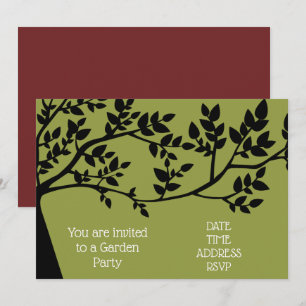 Invitation Grand arbre Fête de jardin fonction