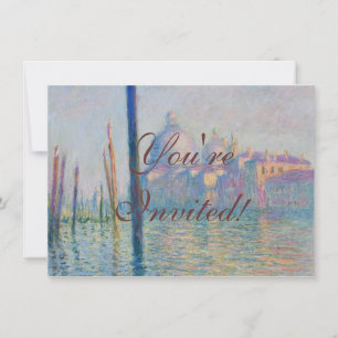 Invitation Grand Canal Monet Venise Italie Peinture classique