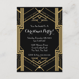 Invitation Grand Gatsby des années 1920