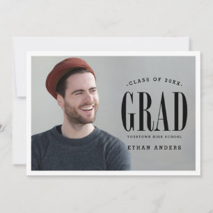 Invitation Grand gras  Parti de graduation de la photo en tex