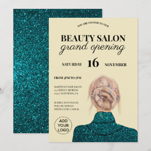 Invitation Grand inauguration du salon de parties scintillant