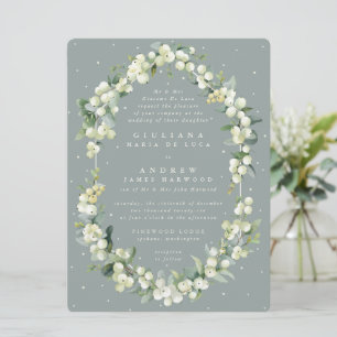 Invitation Grand Mariage Formel Snowberry+Eucalyptus