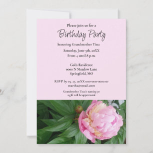 Invitation Grand-mère fête d'anniversaire