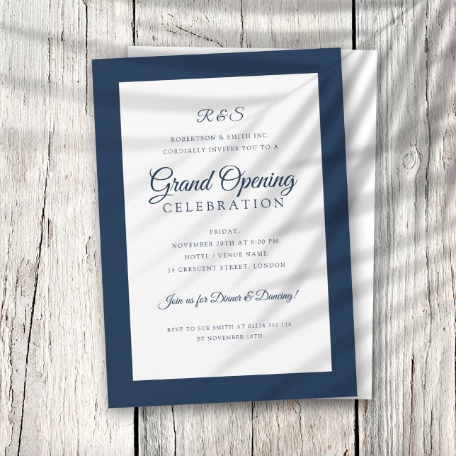 Invitation Grand Monogramme d'ouverture de l'entreprise offic (Créateur téléchargé)