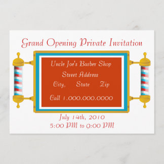 Invitation Grand ouverture du barber Shop