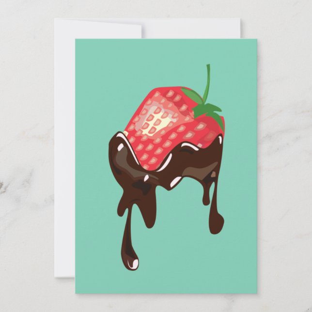 Invitation Grand ouverture - fraise (Devant)