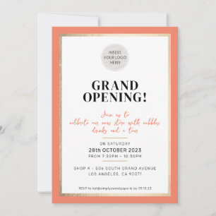 Invitation GRAND OUVERTURE moderne logo minimal magasin pêche