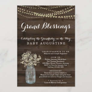 Invitation Grand-parents, grand-mère, grand-bébé Baby shower