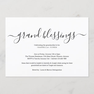Invitation Grand-parents, Grand-mère, Grand-bébé Baby shower