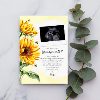 Invitation Grand-parents pour être Poème de Bump Sunflower