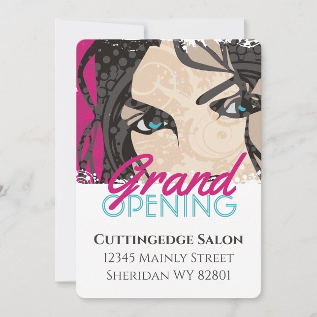 Invitation Grand salon de beauté coiffeur (Devant)