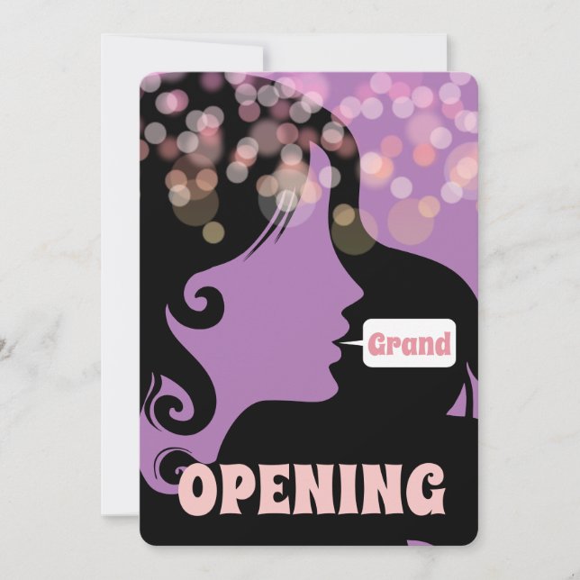 Invitation Grand salon de beauté coiffeur (Devant)