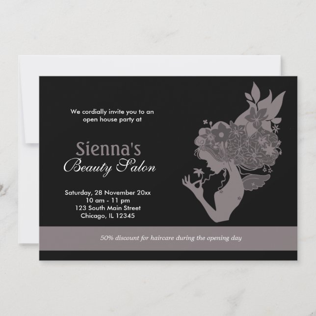 Invitation Grand Salon de beauté d'ouverture (Lavender Blush) (Devant)
