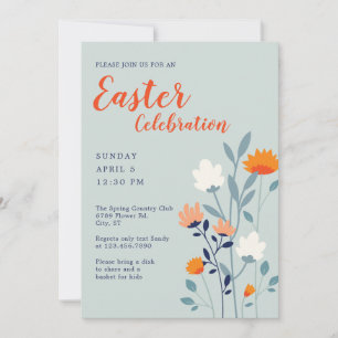 Invitation Grandes et audacieuses Pâques modernes