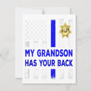 Invitation Grands-parents d'agent de police Mon petit-fils a 