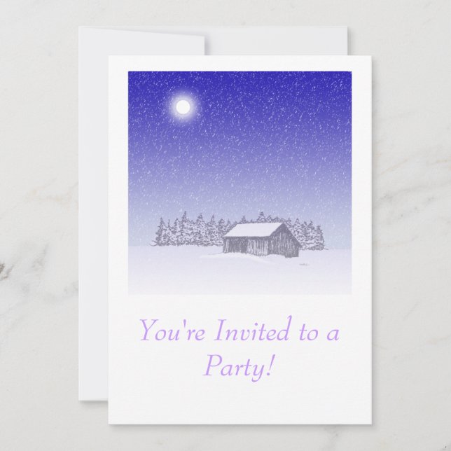Invitation Grange d'hiver (Devant)