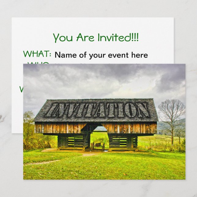 Invitation Grange en porte-à-faux de crique de Cades à (Devant / Derrière)