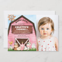 Grange rose Oink Baa Moo Animaux de ferme Photo An