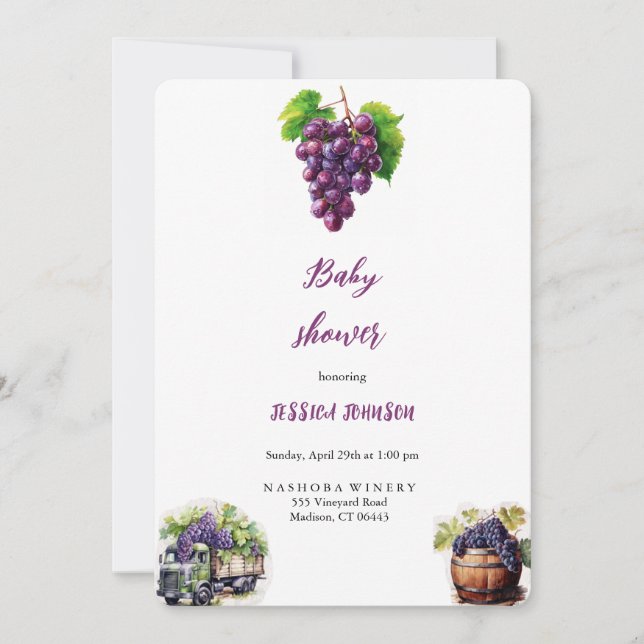 INVITATION GRAPES BABYSHOWER (Devant)