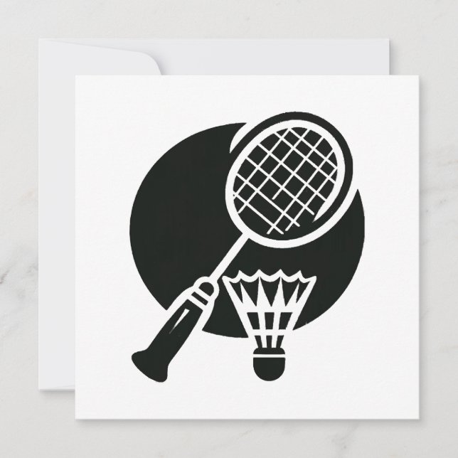 Invitation Graphique de badminton (Devant)