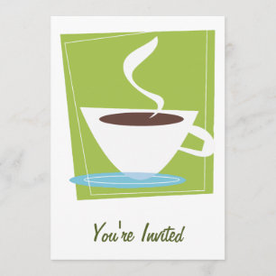 Invitation Graphique de la coupe de café rétro de les années