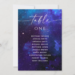Invitation Graphique de placement de mariage de galaxie   Cie