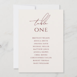 Invitation Graphique de placement de mariage en ivoire doux  