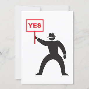 Invitation Gras Oui Signe Minimaliste Stick Figure Manifestat