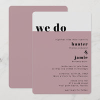 Gras "We Do" Light Mauve Mariage