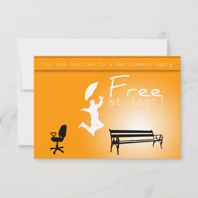 Invitation Gratuit à Dernier !Invitation du parti de retraite (Devant)