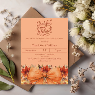 Invitation Gratuit bénie arc atomique tangerine Thanksgiving