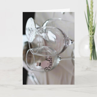 Invitation gravée sur verre à vin