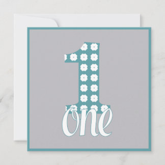 Invitation Gray One Party