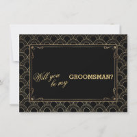 Great Gatsby Vintage Art Déco Mariage GROOMSMAN