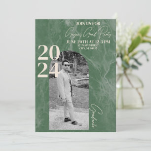 Invitation Green and Modern Graduate Party