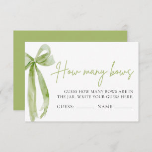 Invitation Green Bow Devine Combien De Bows Jeu