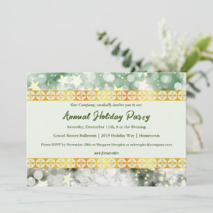 Invitation Green et Gold Party