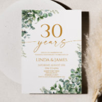 Green Eucalyptus Gold 30e anniversaire Mariage