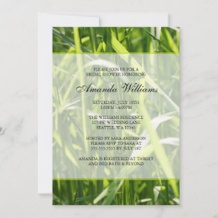 Invitation Green Field Grass Fête des mariées extérieure