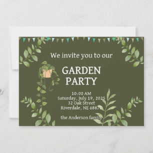 Invitation Green Garten Party