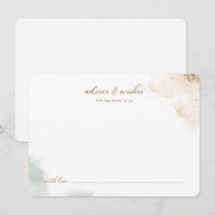 Invitation Green Gold Eucalyptus Conseils et voeux pour marié