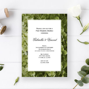 Invitation Green Hydrangea Pot à fleurs Mariage Brunch