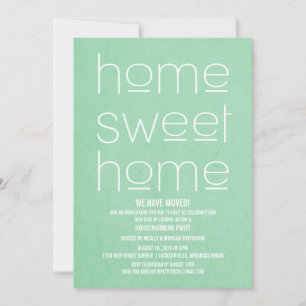 Invitation Green Modern Sweet Accueil Fête de chauffage domes