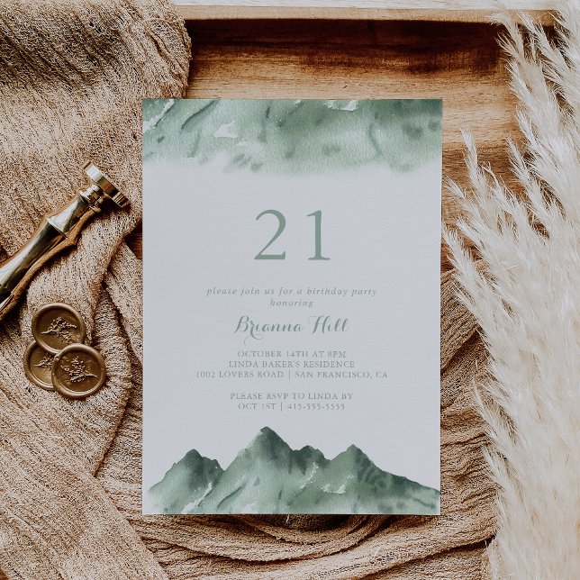 Invitation Green Mountain Country 21e fête d'anniversaire (Créateur téléchargé)