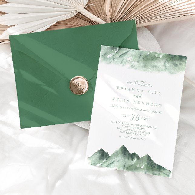 Invitation Green Mountain Country Mariage Décontracté (Créateur téléchargé)