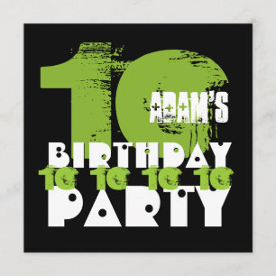 Invitation GREEN NOIR 10e fête d'anniversaire 10 ans V02B