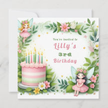 Green Pastel Fairy Anniversaire -