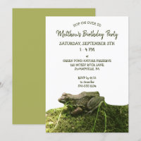 Green Realist Frog Photo Custom Party